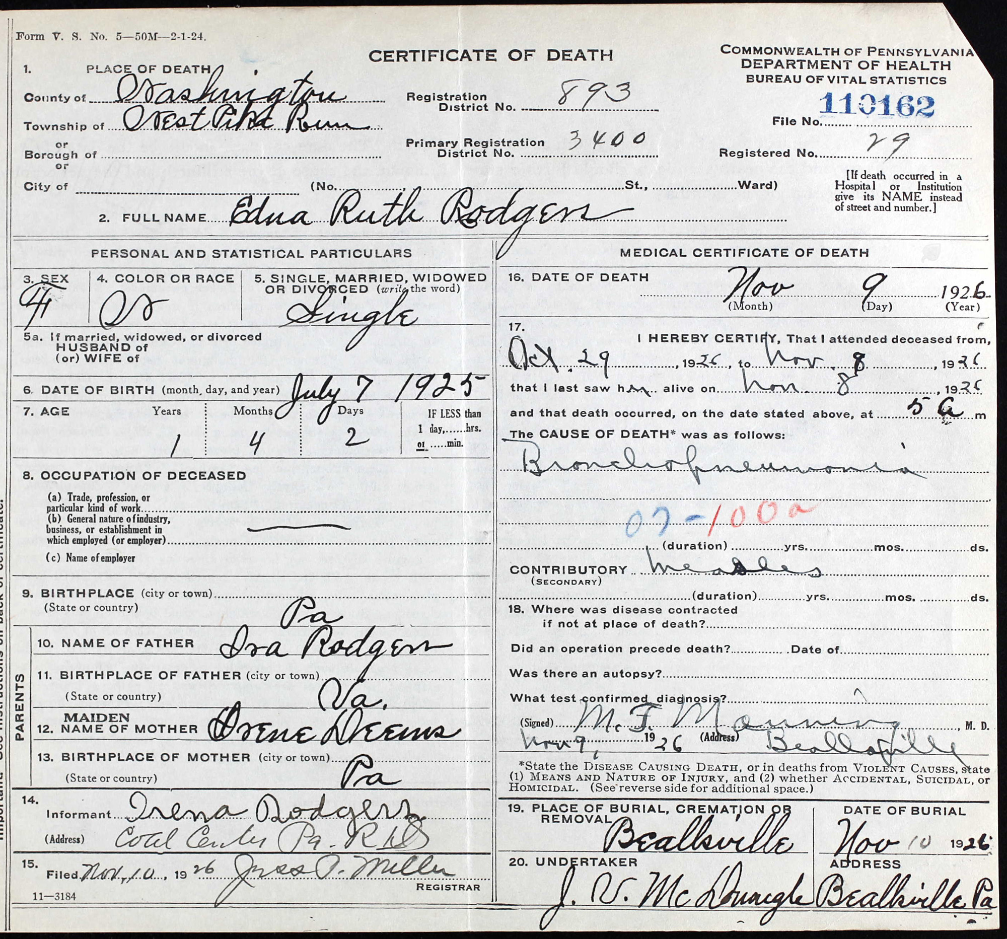 Edna Ruth Rodgers